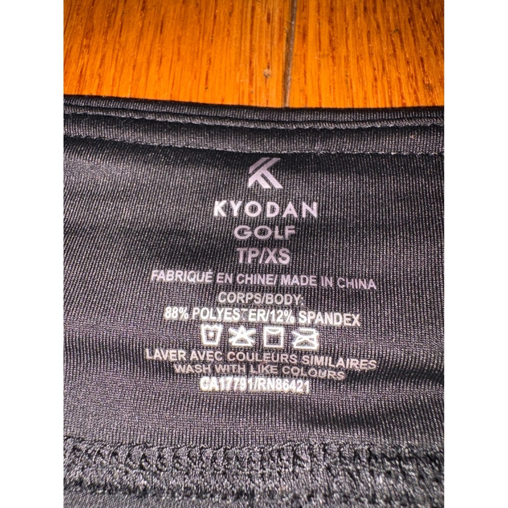 Kyodan Golf Womens Black Laser Cut Hem Active Skort Size XS TP Zip Pocket - Picture 6 of 8